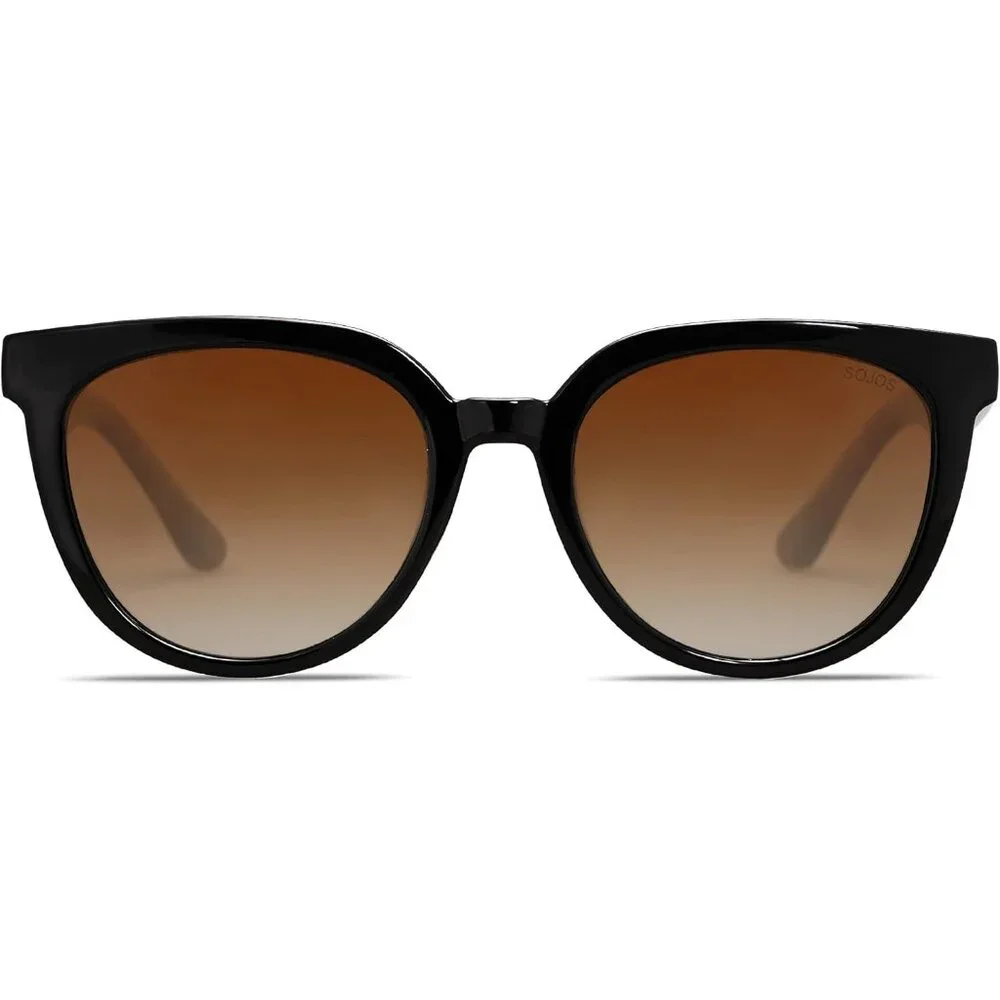 💫 Women Black Trendy Cat Eye Sunglasses Round Polarized Fashion Sunnies Eyewear - Picture 1 of 5